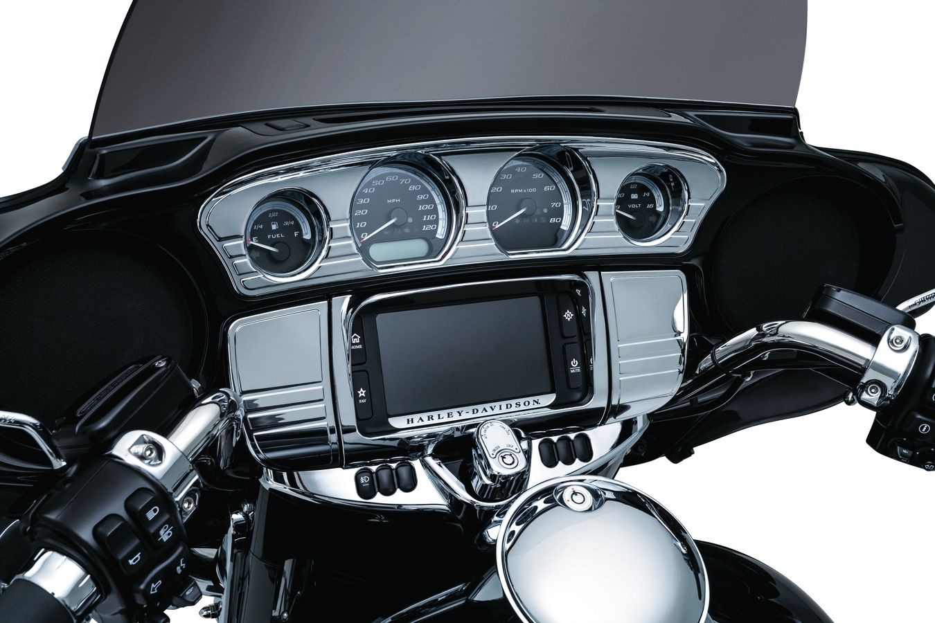 Kuryakyn Switch Panel Accent Chrome For Electra Glide Street Glide Tri Glide 14 Later At Thunderbike Shop