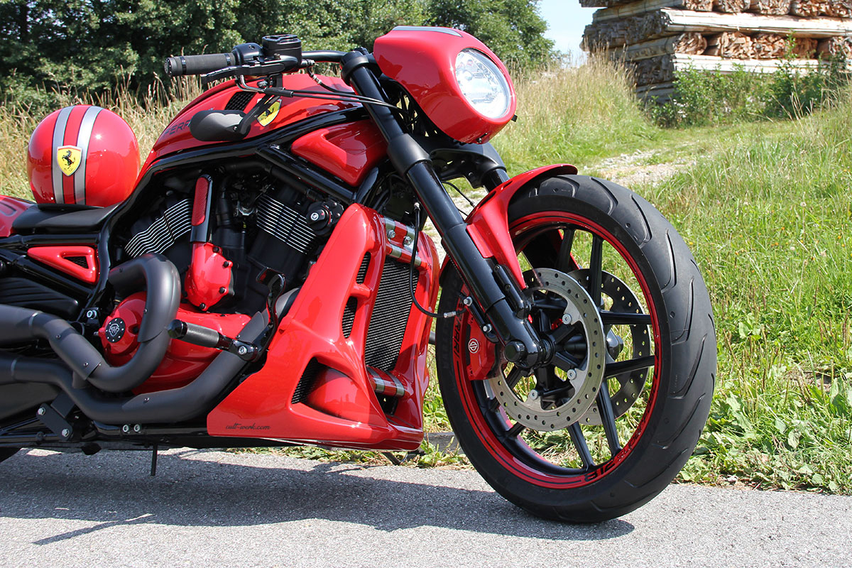 Rahmen Rot Cam-/ Nockenwellen Cover 3D Harley Davidson V-Rod Modelle 