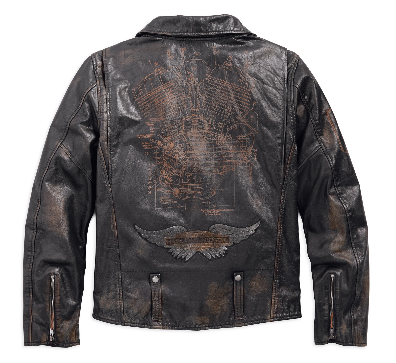 Harley Jackets Leather : Harley Davidson Mickey Rourke Biker Leather