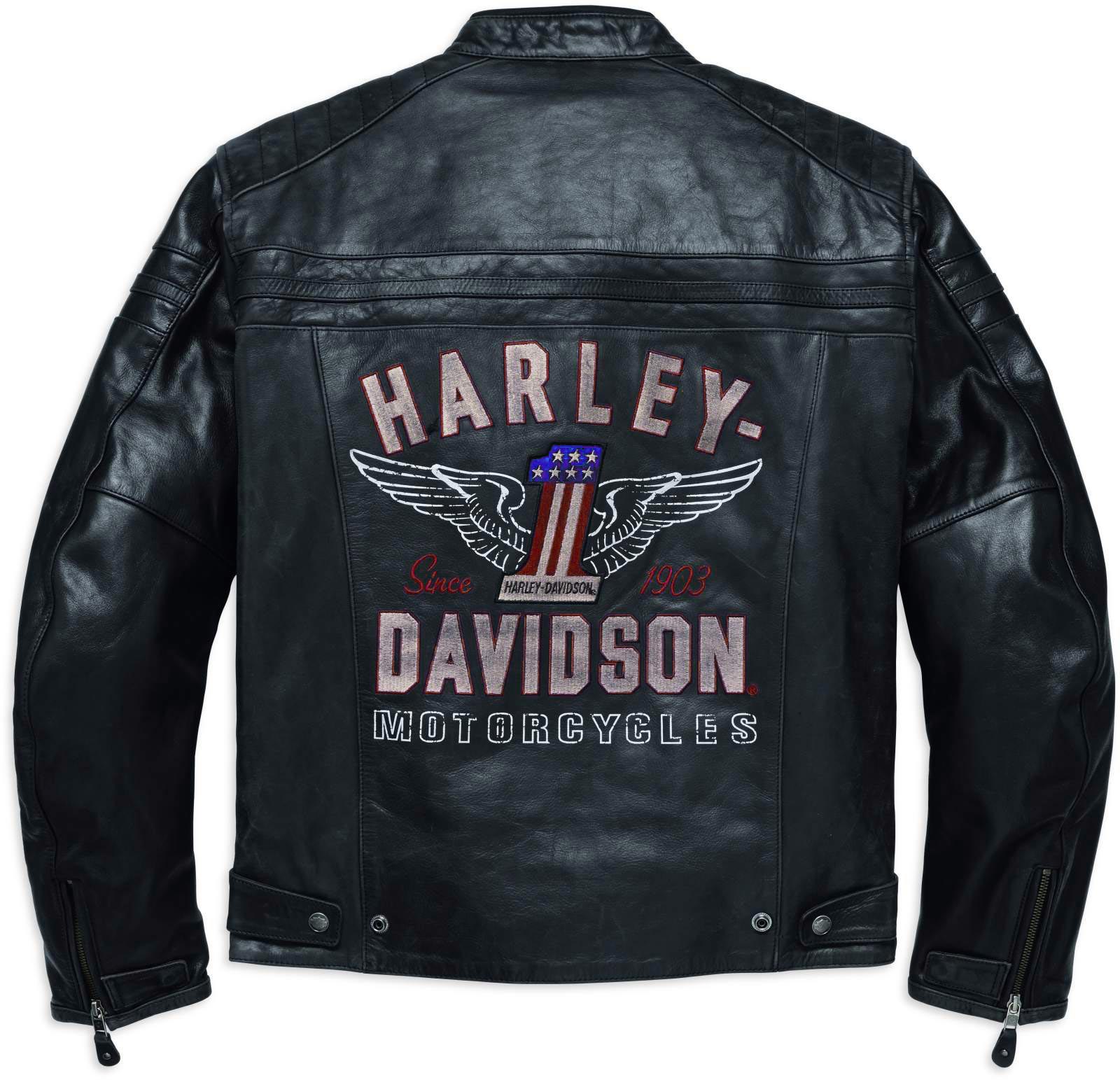 98121-17EM Harley-Davidson #1 Genuine Classics Leather Jacket EC at