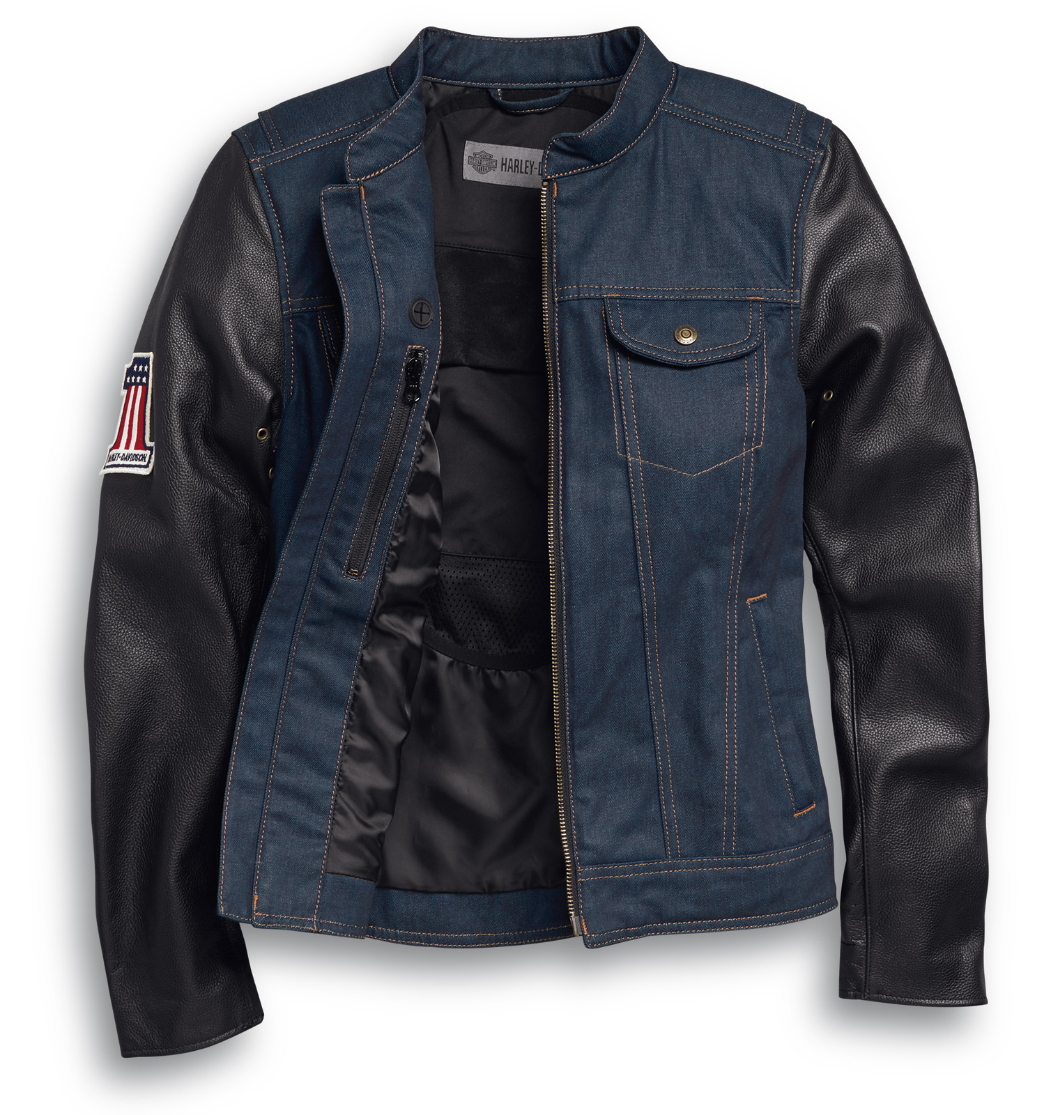 98122 20em Harley Davidson Arterial Denim Riding Jacket At Thunderbike Shop