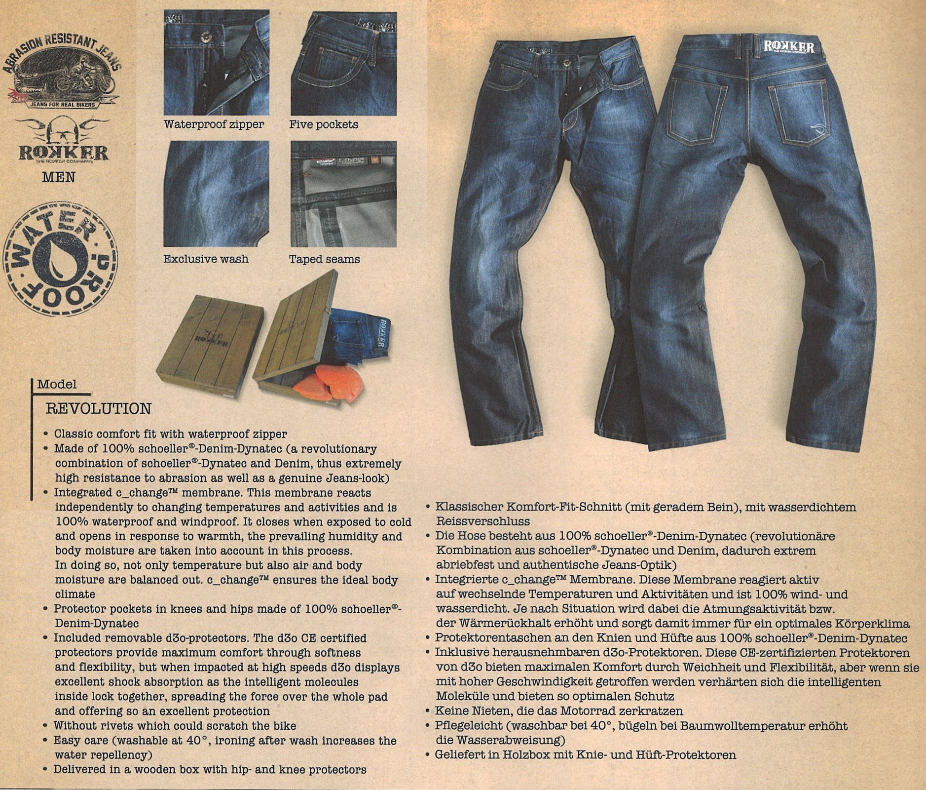 rokker revolution waterproof jeans