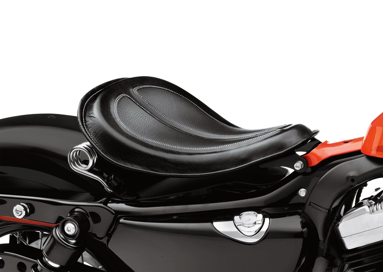 52000279 Solo Leather Spring Saddle Black At Thunderbike Shop