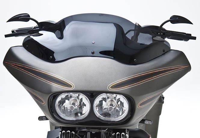 Arlen Ness Black Rad II Teardrop Micro Mirror Left Side for Harley 13-400