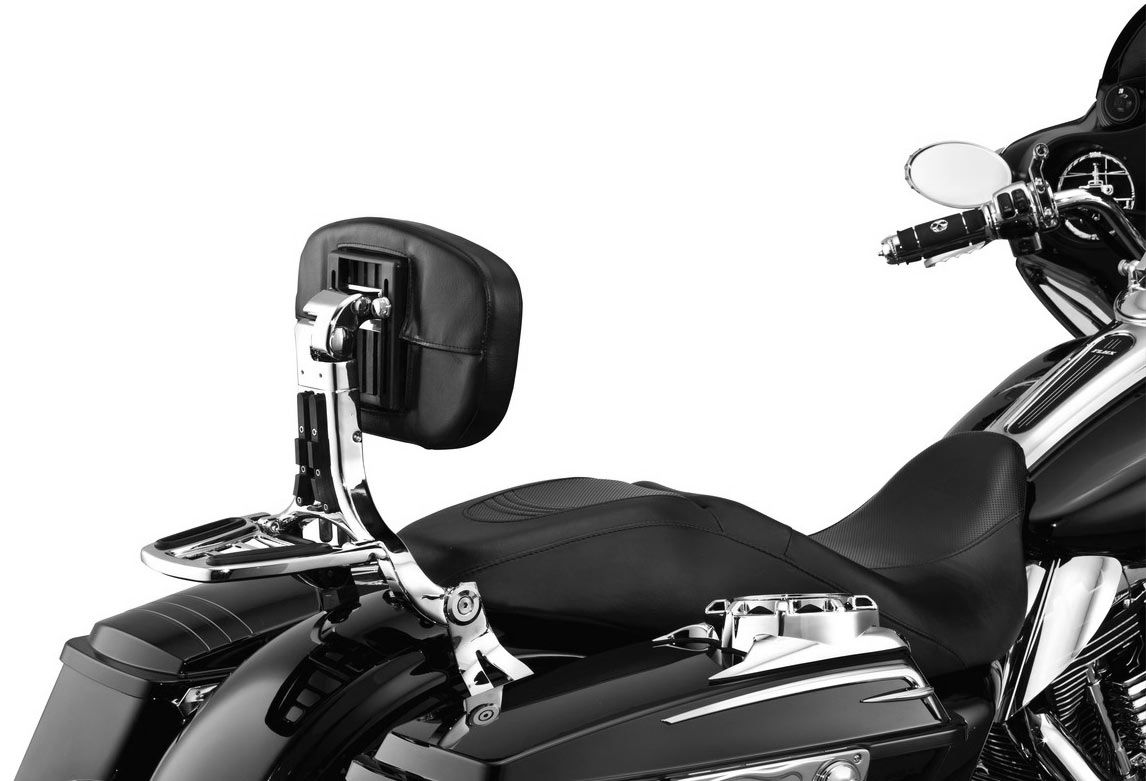 Kuryakyn 8958 Motorcycle Accessory Stealth Foldable Passenger Armrests for 1997-2013 Harley-Davidson Motorcycles Chrome 