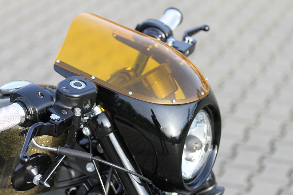 für Harley HD schwarz z.B Motorrad Mini Rücklicht Old School Cafe Racer Custom mit E-Nr