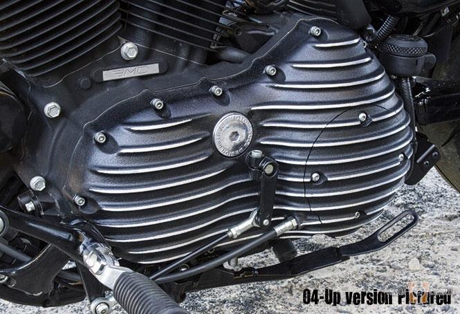 EMD Ribsters Primary cover Black cut for Sportster XL 91-03 at