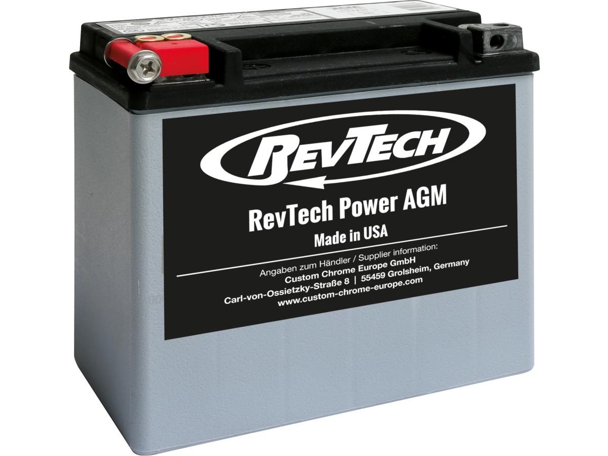 RevTech ETX20L AGM Batterie für Softail ab 91, Dyna 91-17, VRSC 07