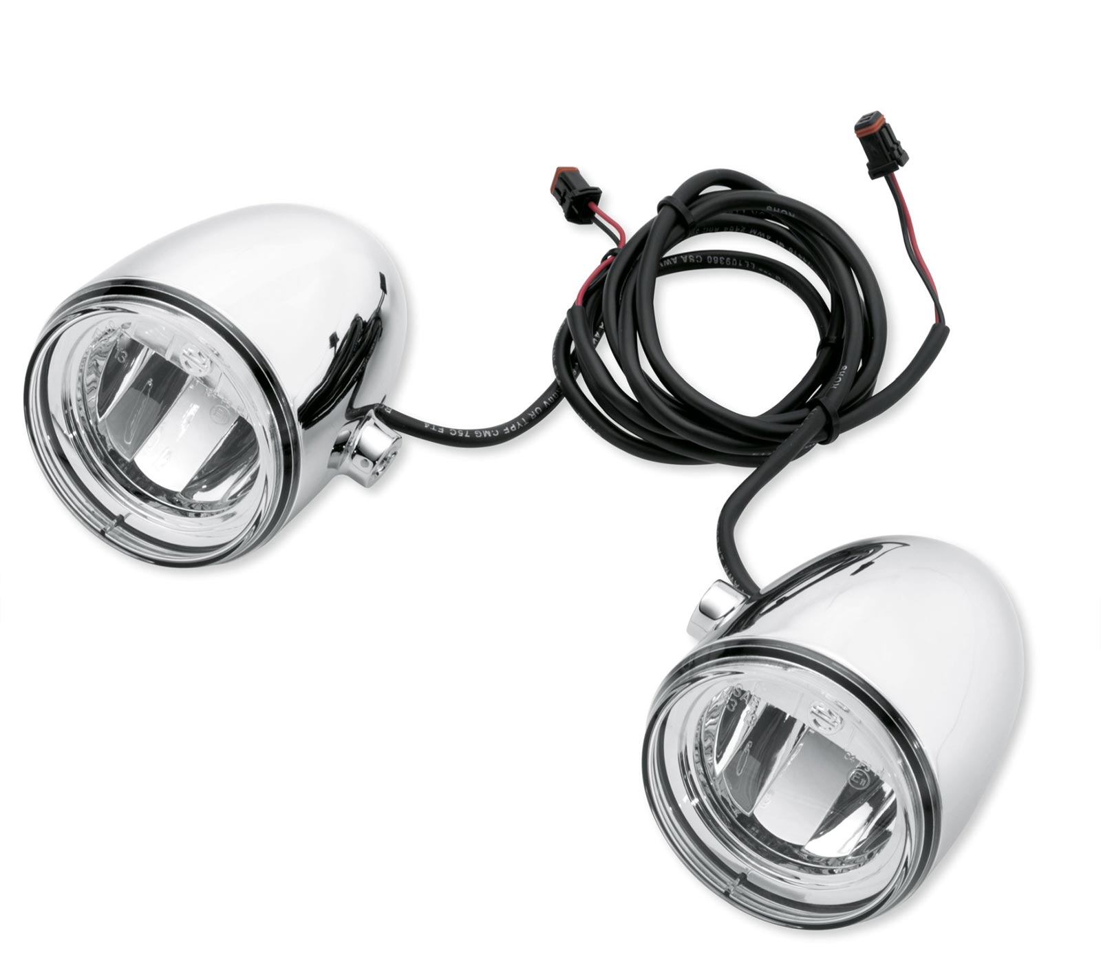LED Motorradscheinwerfer chrom mit nur 120 mm Durchmesser und