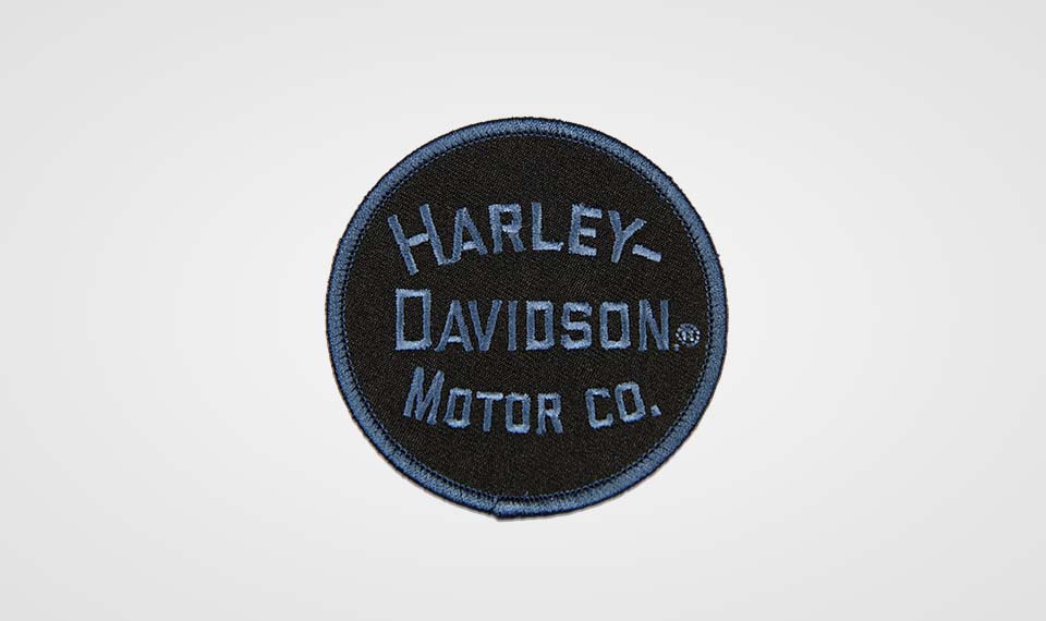 Harley-Davidson 4 in. American Legend Round Emblem Sew-On Patch -  Black/Orange