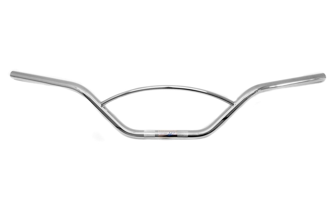 Fehling Cross Road Solo Bar Handlebar 18.5cm 3-hole chrome for H-D