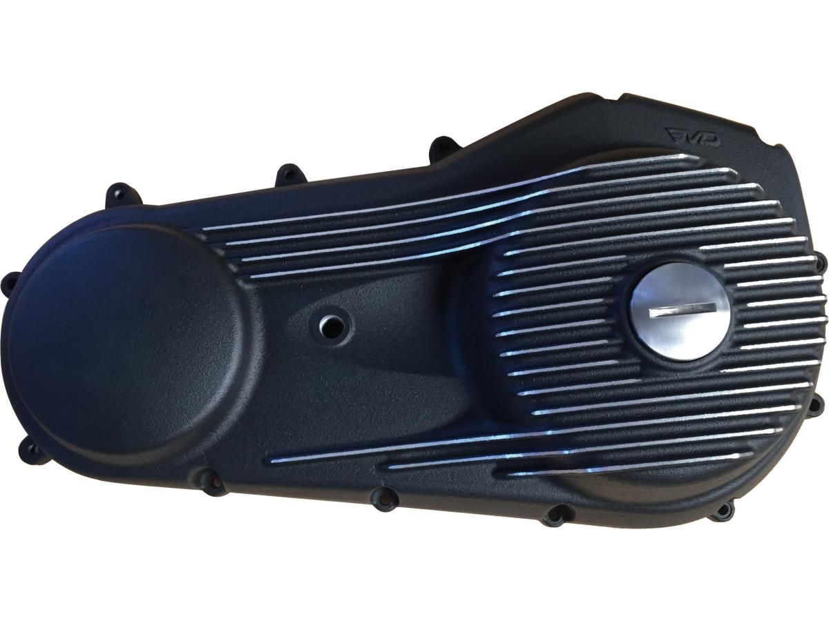 EMD Ribbed Primary Cover, Black Cut for Softail 18-later with