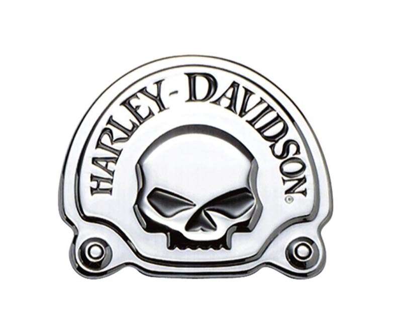Harley-Davidson Aufkleber Willie G Skull chrom im Thunderbike Shop