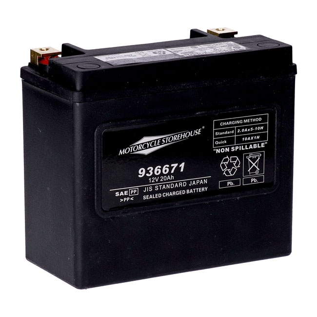 MCS AGM Batterie für Softail ab 97, Dyna 97-17; Sportster XL 97-03; V-Rod  07-17
