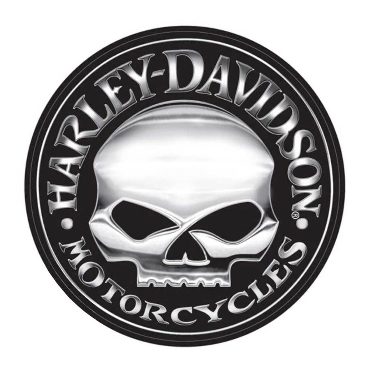 Harley-Davidson Decal Skull XXL silver at Thunderbike Shop
