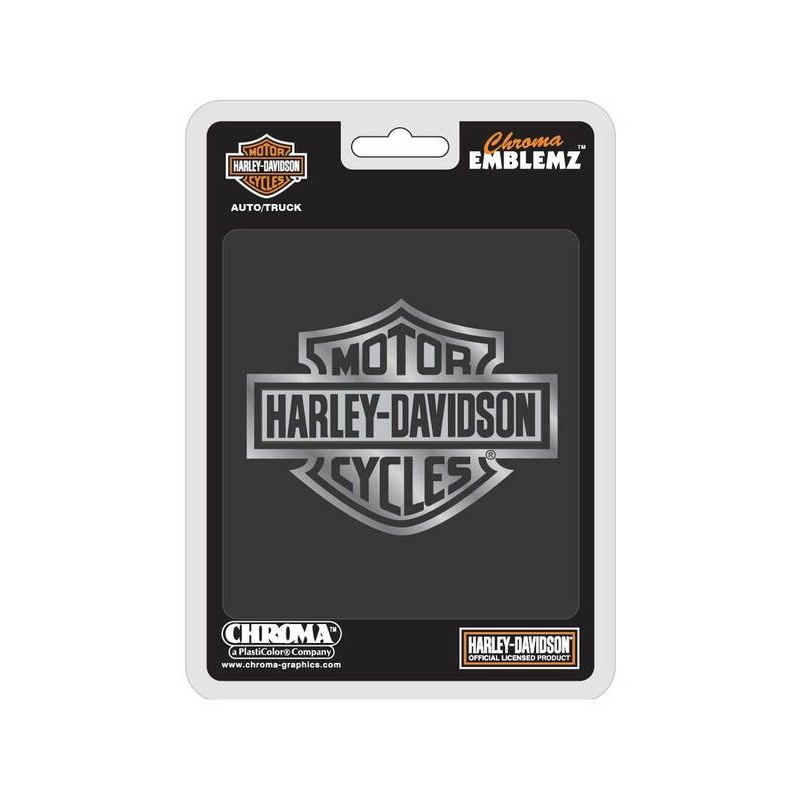 Harley-Davidson Auto Decal Bar & Shield Chrome at Thunderbike Shop