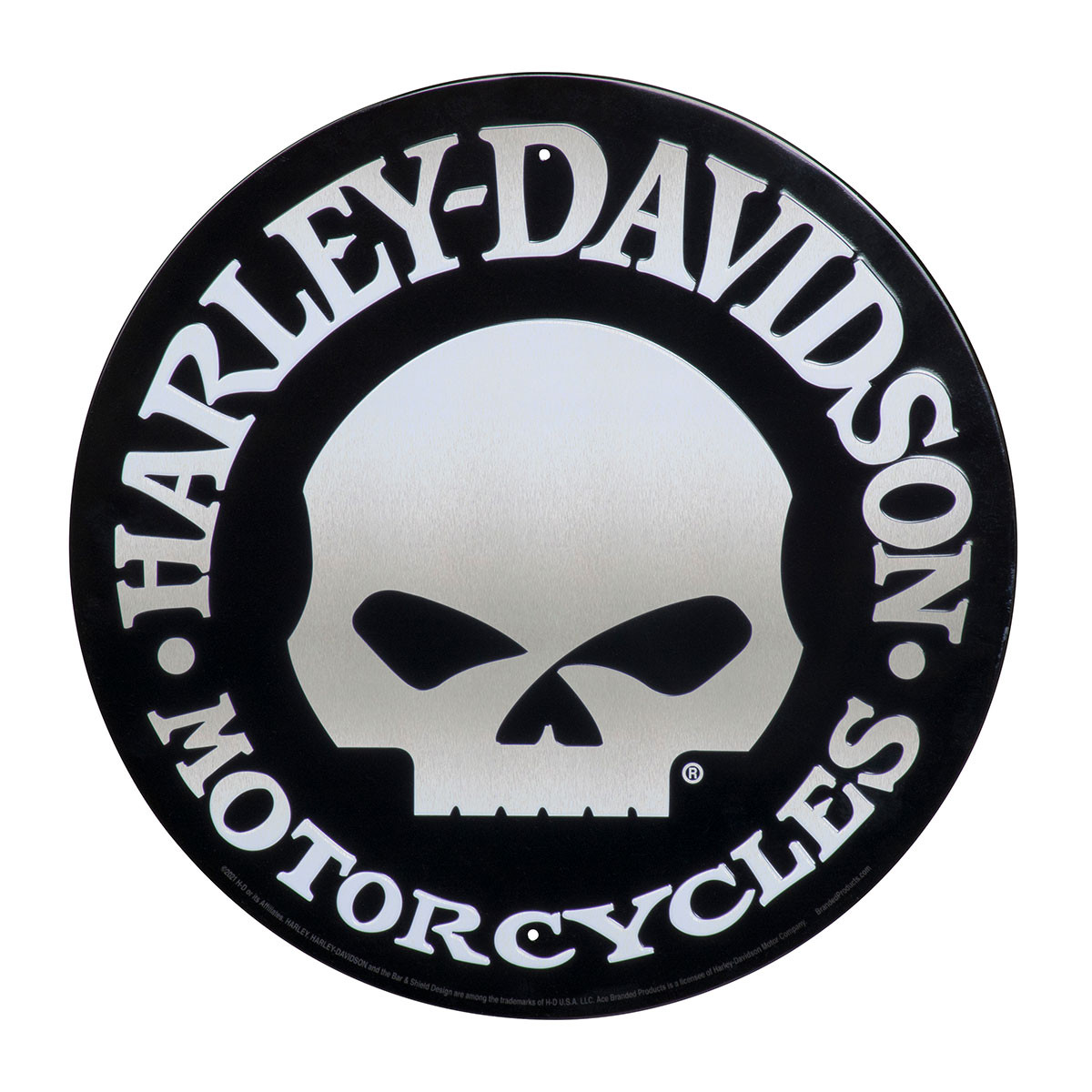 Harley-Davidson Skull Tin Sign at Thunderbike Shop