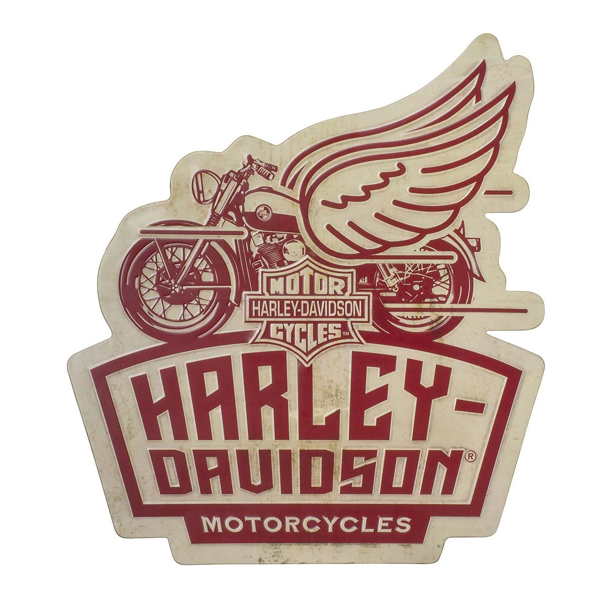 Harley-Davidson Metal Sign Winged Motorcycle at Thunderbike Shop