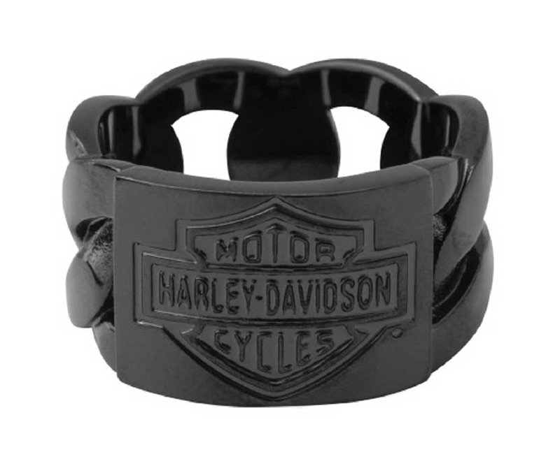 pop vriendelijke groet Betasten Harley-Davidson Ring Blackout Chain Steel black at Thunderbike Shop