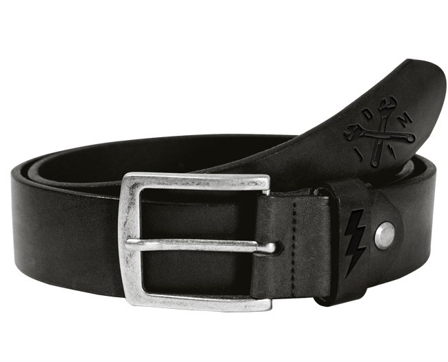 Genuine leather belt for man LAS VEGAS, BLACK colour, metal buckle